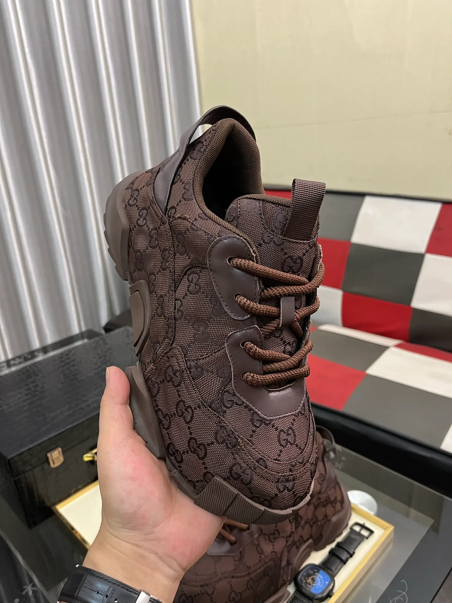 Men's shoes 💰600⌚️⌚️ (GUCCI-Gucci) luxury brand sports and casual shoes, imported original material, sheepskin lining, high-end and comfortable, original outsole is light and wear-resistant! Purely handmade, details determine quality! 38-444️⃣colors available